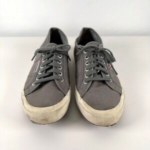 Superga COTU 2750 Sage Grey Canvas Low Top Classic Sneakers Women Size 8